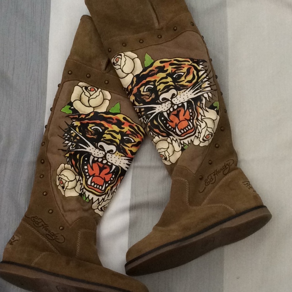 Ed Hardy high boots